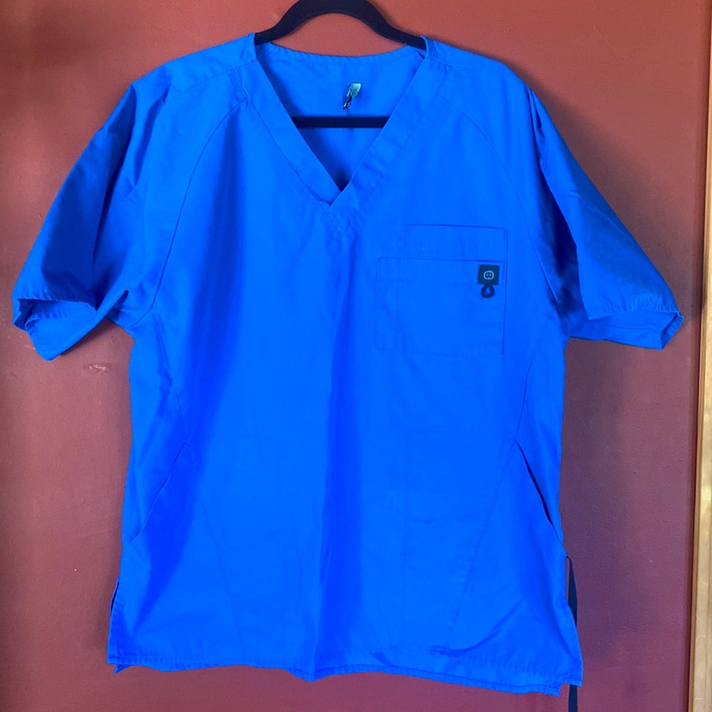 Cherokee Scrub Top, Royal Blue, Men’s Medium